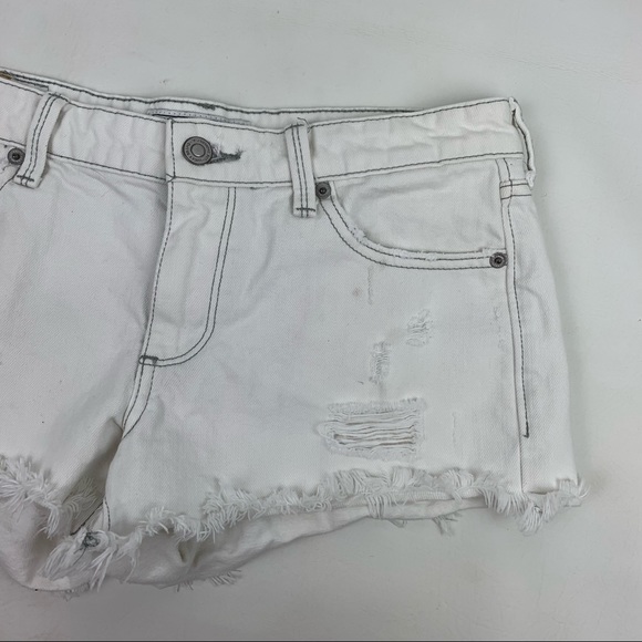 Lucky Brand The Cut off White Jean Shorts size 2 - Picture 6 of 15